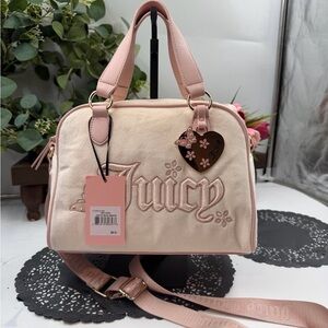 Juicy Couture Juicy In The Sky Bowler Bag Pink Cream Crossbody